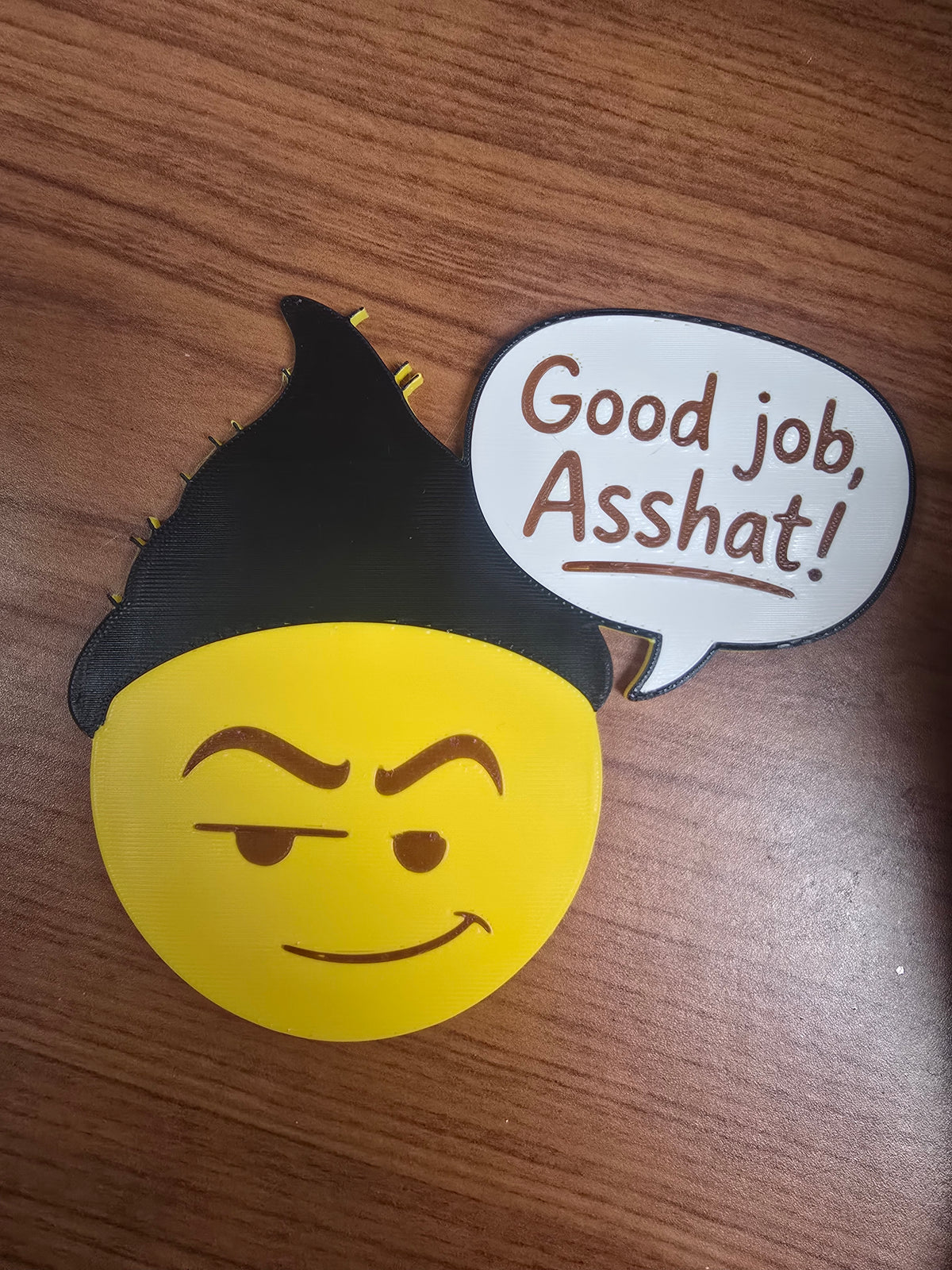 Good Job, Asshat! 💩 | Original Custom 3D Printed Sarcastic Emoji – 3" & 5"