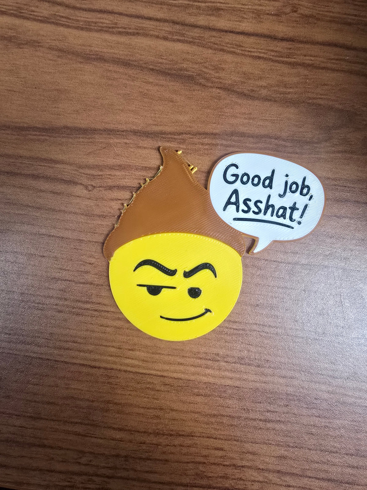 Good Job, Asshat! 💩 | Original Custom 3D Printed Sarcastic Emoji – 3" & 5"