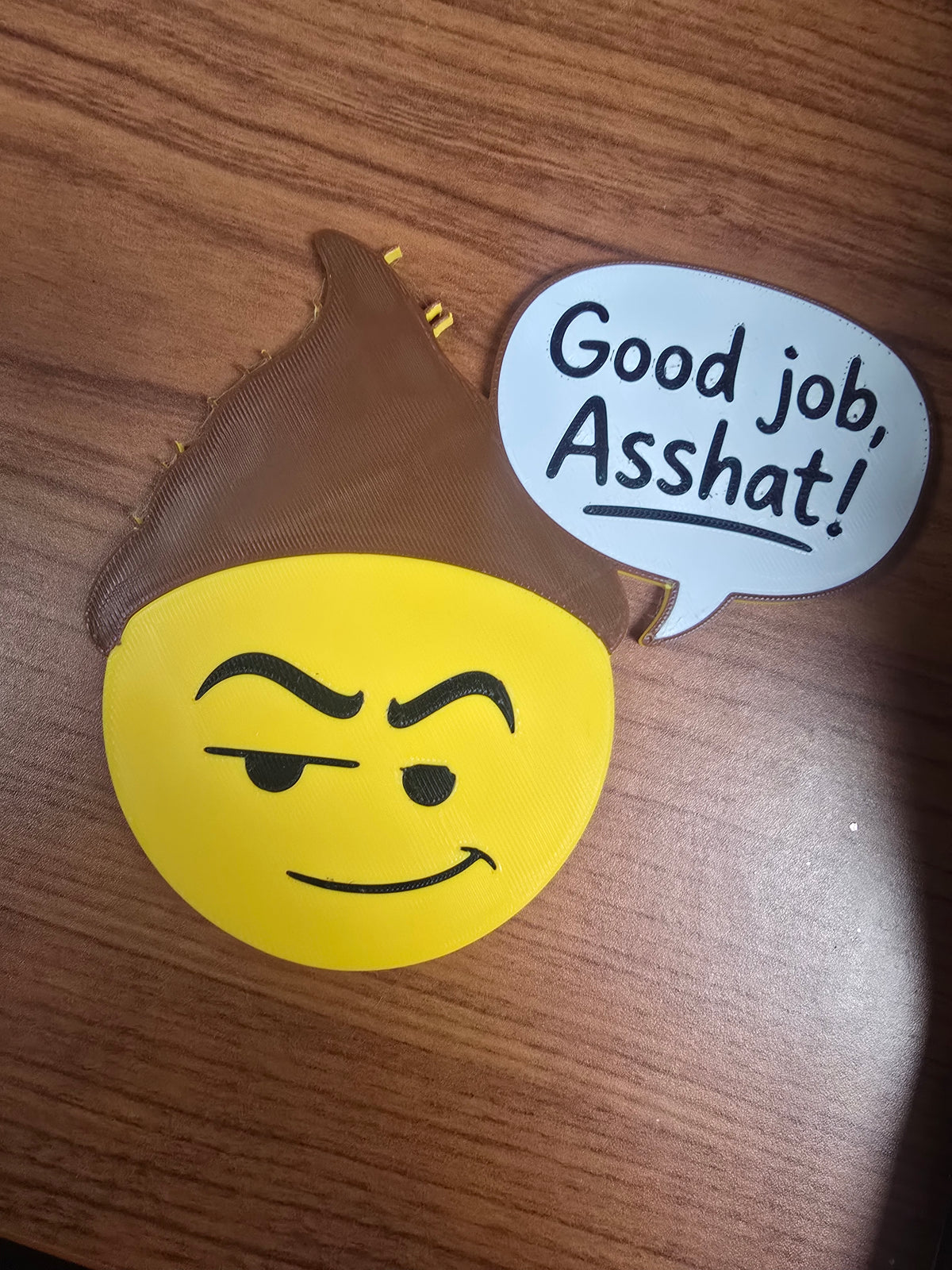 Good Job, Asshat! 💩 | Original Custom 3D Printed Sarcastic Emoji – 3" & 5"