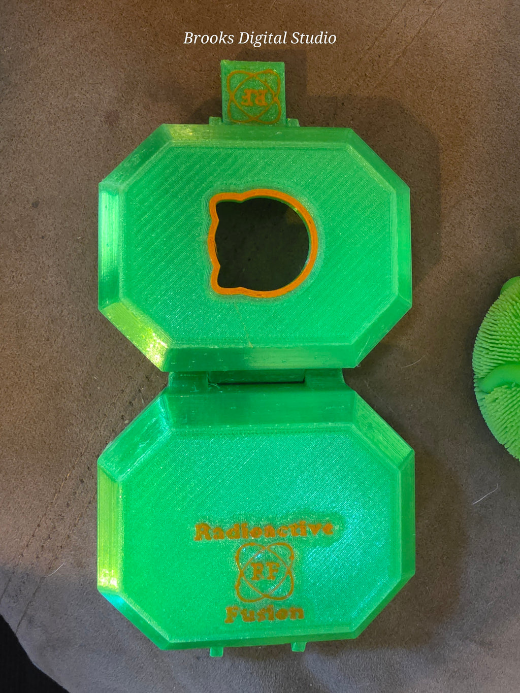 NeeDoh FuzzBall Wildcat Case – Transparent Green PETG | Radioactive Fusion ☣️