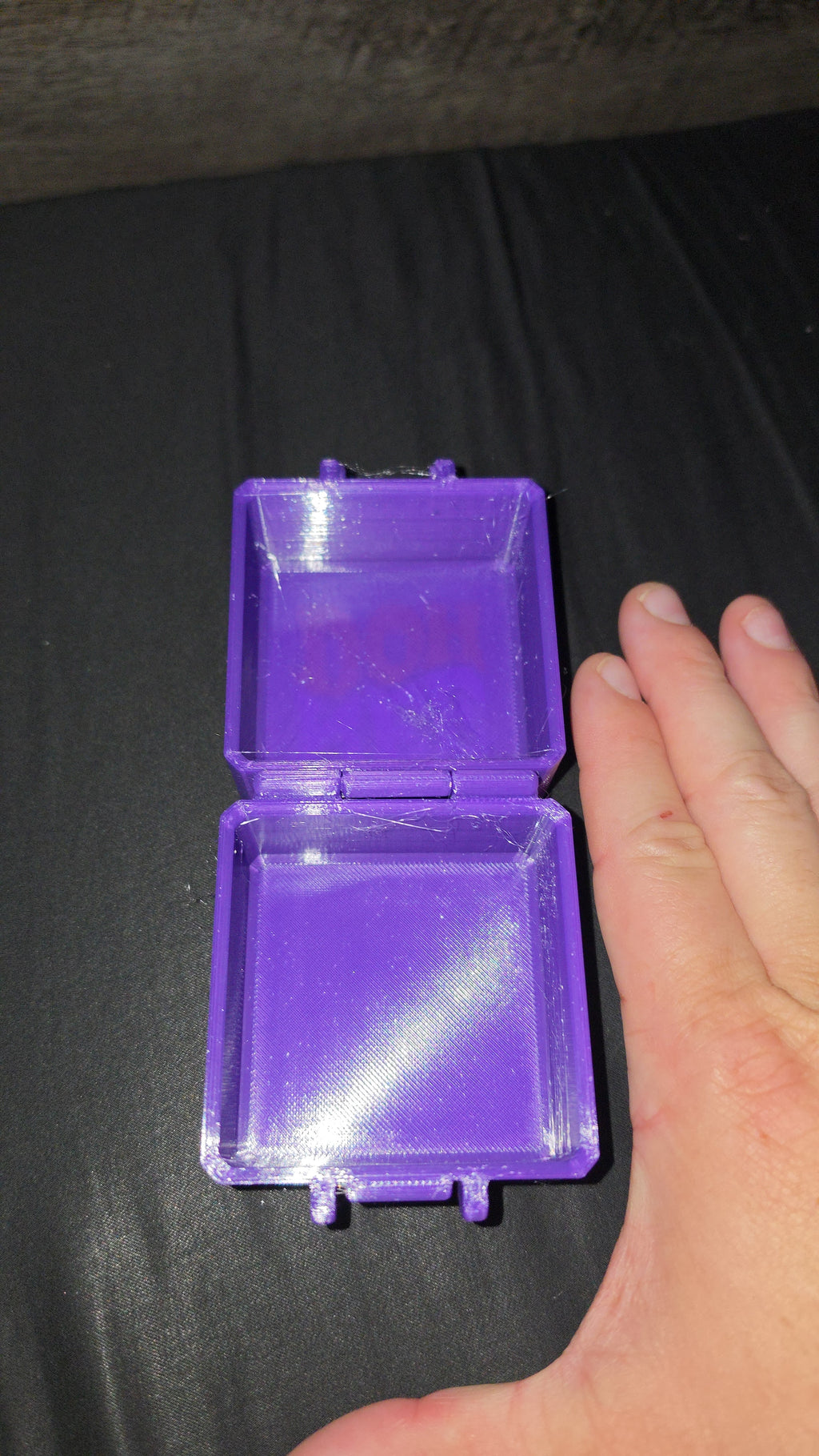 ☣️ Radioactive Fusion NeeDoh Squishy Case – Purple PETG with Orange Latch