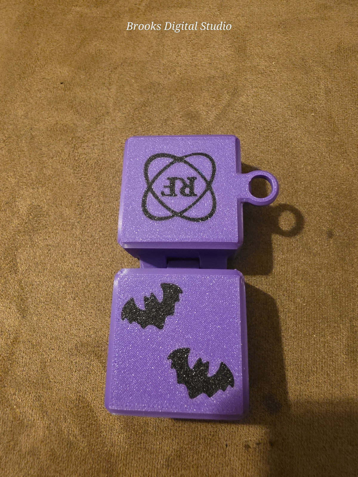 Nice Ice Baby Bat Edition – Custom 3D Printed Hinged Squishy Case with Keychain Loop